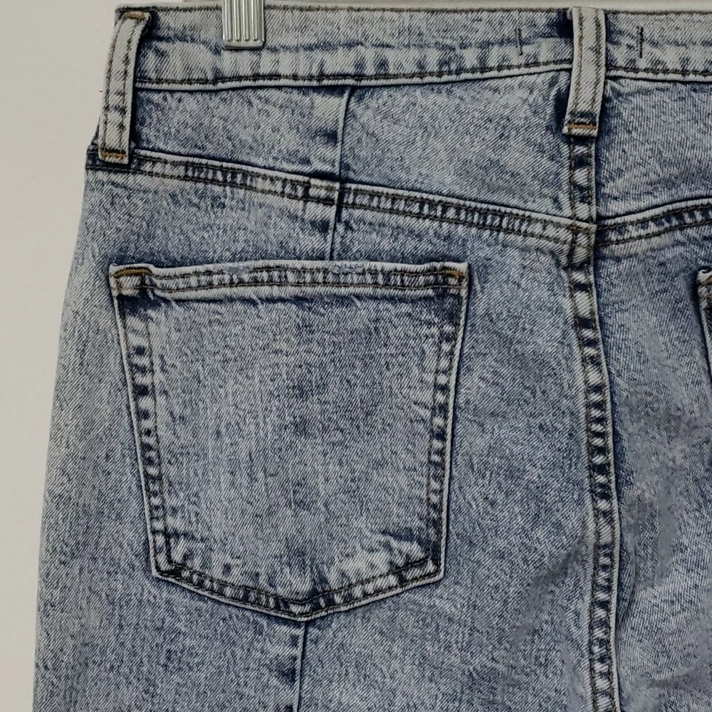 Silver Frisco‎ Tapered high rise acid wash jeans with front seam